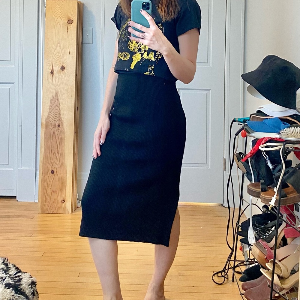 Ribbed knit UNIQLO stretch pencil skirt, XS